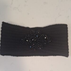 Betsey johnson Black Beaded Headband one size
